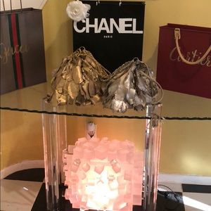 BEBE leather drawstring handbag